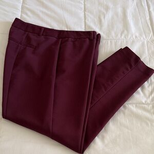Elle Women’s Deep Burgundy Dress Pants